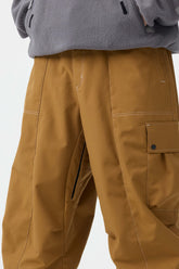 Pantalones de nieve Oxford holgados y resistentes al desgaste para hombre en color caramelo